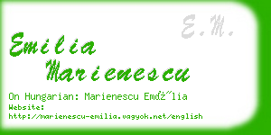 emilia marienescu business card